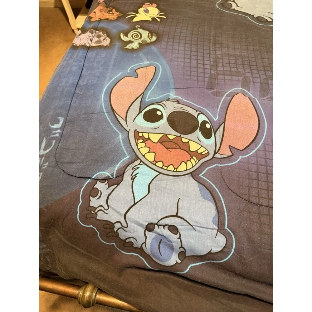 Vintage Disney Home Lilo‎ & Stitch Twin Comforter 1990s  63x86 Reversible